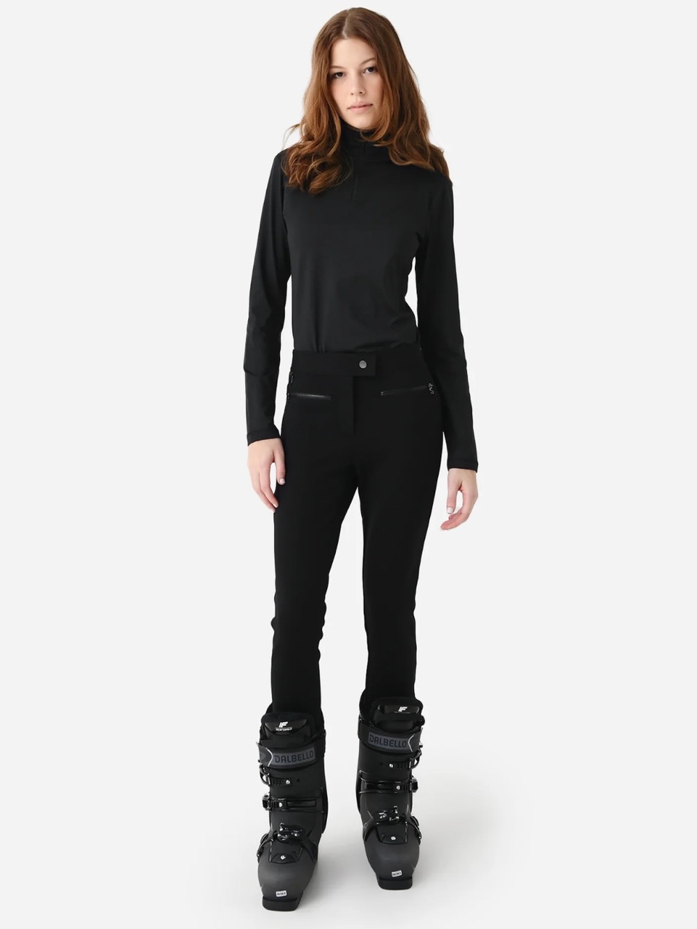 Erin Snow JES Eco Racer Stirrup Ski Pants, Black, 2US